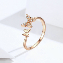 Hot Sale Women Butterfly Ring in 925 Sterling Silver